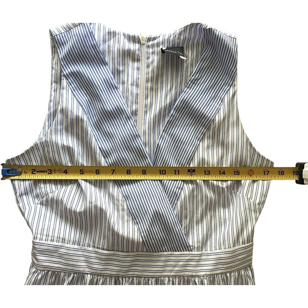 Maison Tara Blue and White Striped Maxi Dress - Picture 7 of 15